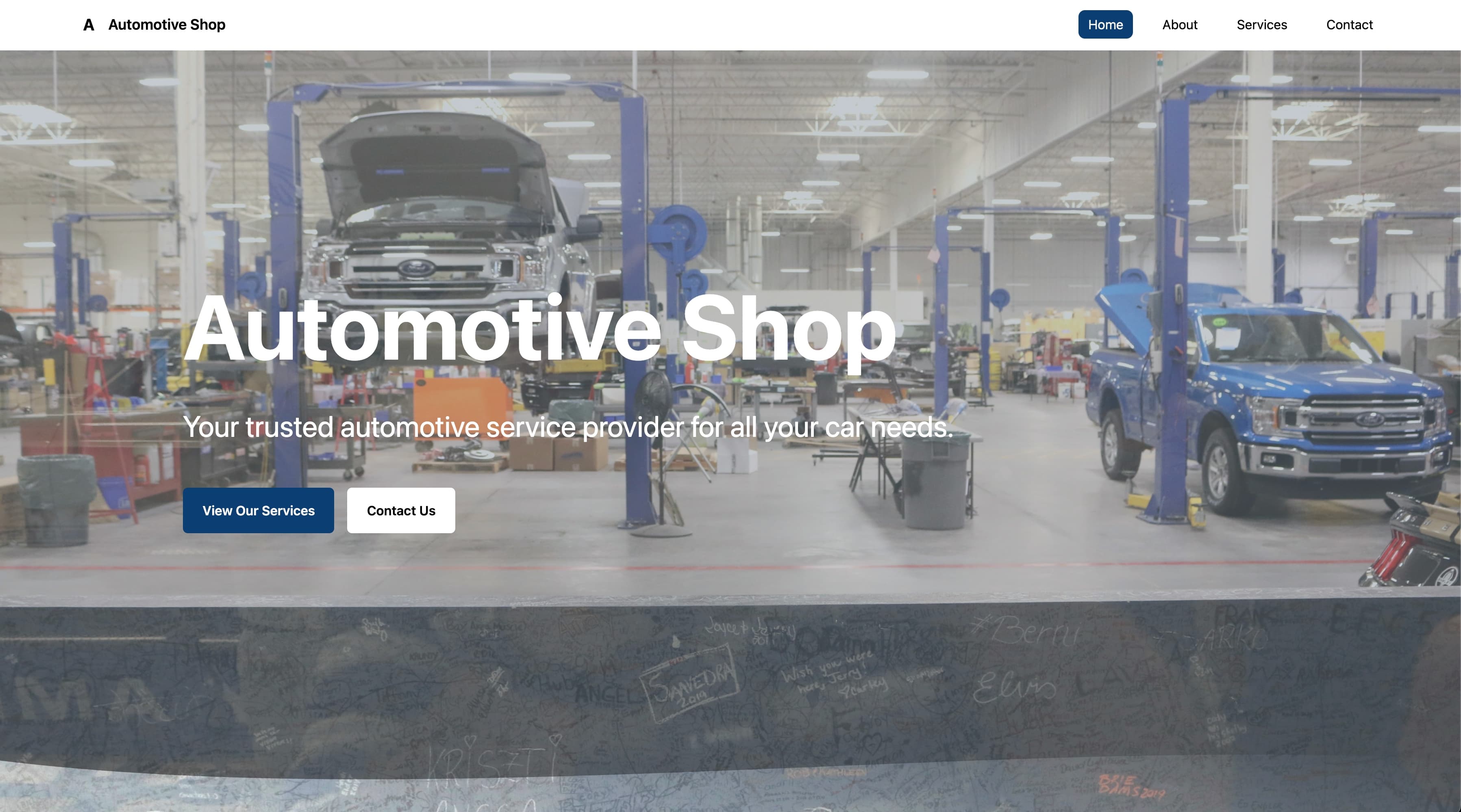 Automotive Shop Demo screenshot